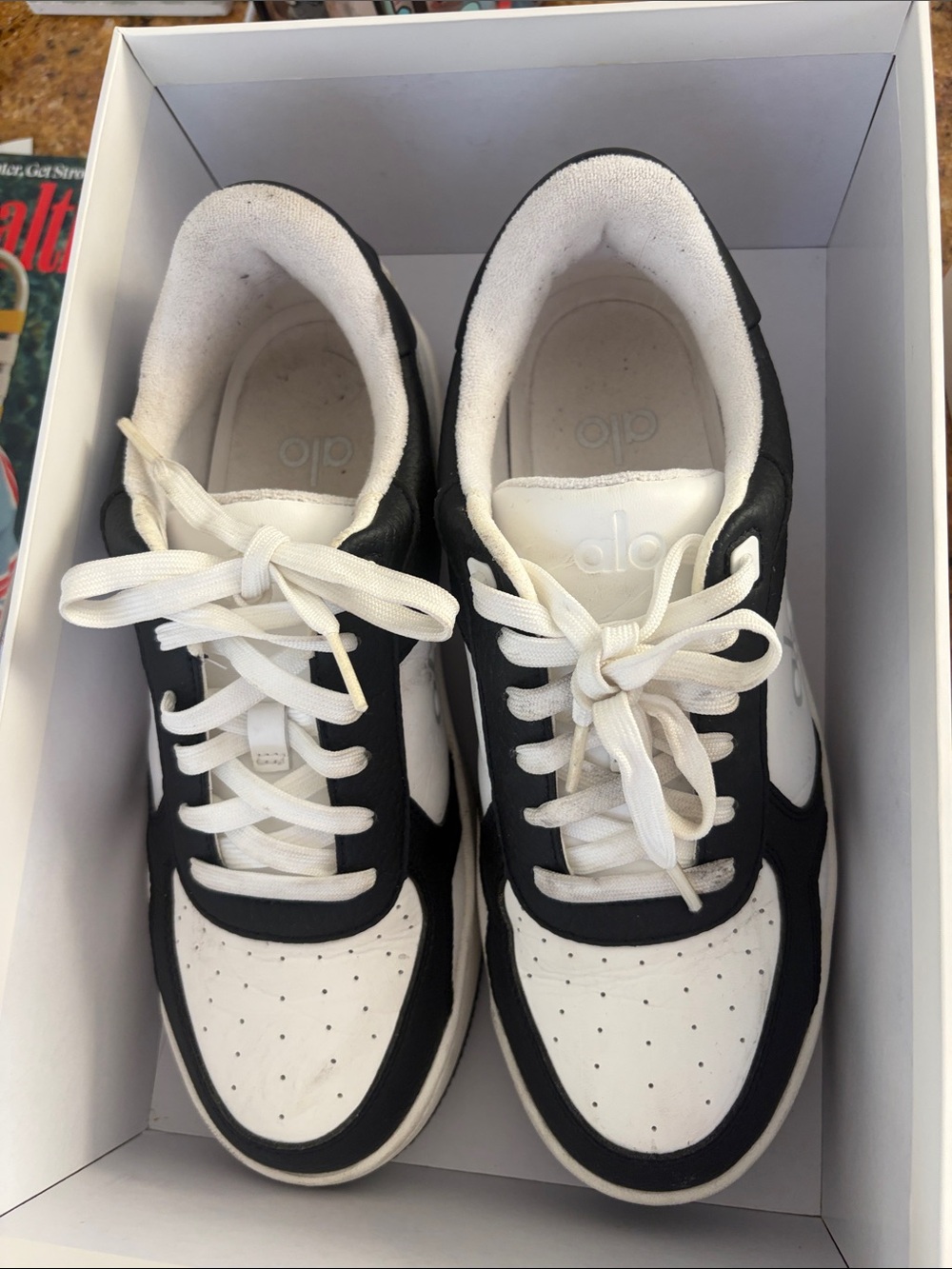 ALO Yoga Black and White Athletic Sneakers